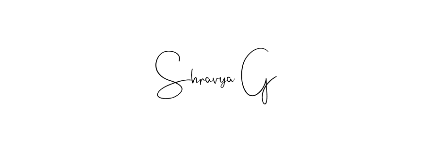 Also we have Shravya G name is the best signature style. Create professional handwritten signature collection using Andilay-7BmLP autograph style. Shravya G signature style 4 images and pictures png