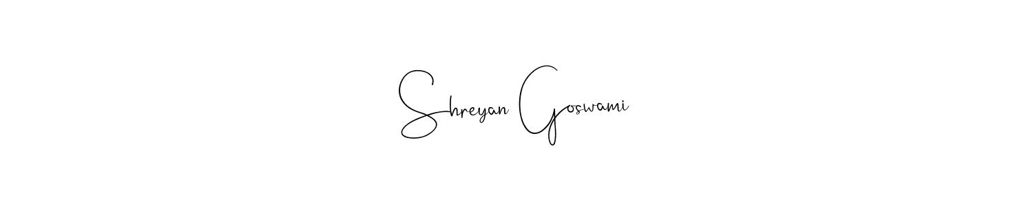 It looks lik you need a new signature style for name Shreyan Goswami. Design unique handwritten (Andilay-7BmLP) signature with our free signature maker in just a few clicks. Shreyan Goswami signature style 4 images and pictures png