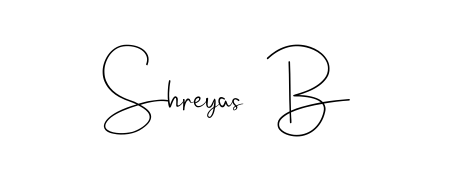 Make a beautiful signature design for name Shreyas  B. Use this online signature maker to create a handwritten signature for free. Shreyas  B signature style 4 images and pictures png
