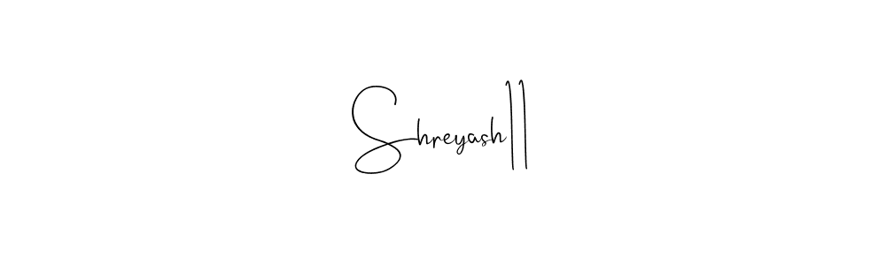 Use a signature maker to create a handwritten signature online. With this signature software, you can design (Andilay-7BmLP) your own signature for name Shreyash11. Shreyash11 signature style 4 images and pictures png