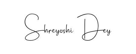 Discover how Shreyoshi Dey looks in an executive cursive font (Andilay-7BmLP). Perfect for legal documents, invoices, and certificates. Shreyoshi Dey signature style 4 images and pictures png