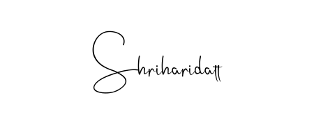 A sleek calligraphic signature for name Shriharidatt utilizing Andilay-7BmLP styling. Great for adding personal signatures to photos and art. Shriharidatt signature style 4 images and pictures png