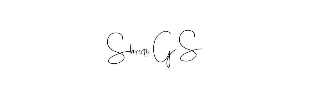 Here are the top 10 professional signature styles for the name Shruti G S. These are the best autograph styles you can use for your name. Shruti G S signature style 4 images and pictures png