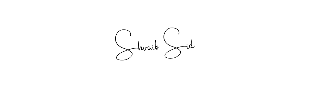 Use a signature maker to create a handwritten signature online. With this signature software, you can design (Andilay-7BmLP) your own signature for name Shuaib Sid. Shuaib Sid signature style 4 images and pictures png