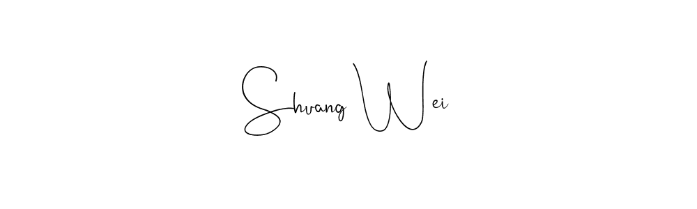 How to make Shuang Wei signature? Andilay-7BmLP is a professional autograph style. Create handwritten signature for Shuang Wei name. Shuang Wei signature style 4 images and pictures png