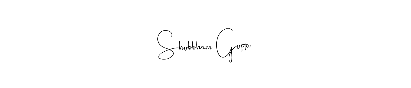 Make a beautiful signature design for name Shubbham Gupta. With this signature (Andilay-7BmLP) style, you can create a handwritten signature for free. Shubbham Gupta signature style 4 images and pictures png