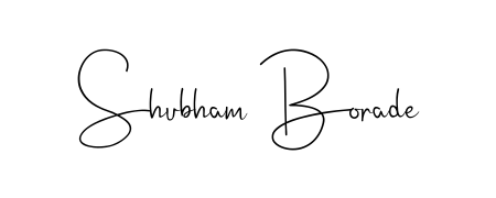 Transform the name Shubham Borade into a signature masterpiece using Andilay-7BmLP font. Ideal for photographers, artists, and creators looking for watermarks. Shubham Borade signature style 4 images and pictures png