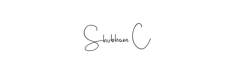 How to make Shubham C name signature. Use Andilay-7BmLP style for creating short signs online. This is the latest handwritten sign. Shubham C signature style 4 images and pictures png