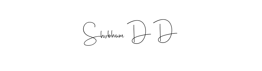 Design your own signature with our free online signature maker. With this signature software, you can create a handwritten (Andilay-7BmLP) signature for name Shubham D D. Shubham D D signature style 4 images and pictures png