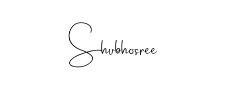 Enhance your business communications with Shubhosree signature in Andilay-7BmLP lettering. Clean, modern, and universally compatible. Shubhosree signature style 4 images and pictures png