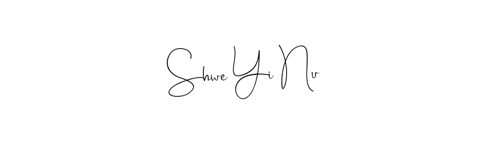Make a beautiful signature design for name Shwe Yi Nu. Use this online signature maker to create a handwritten signature for free. Shwe Yi Nu signature style 4 images and pictures png