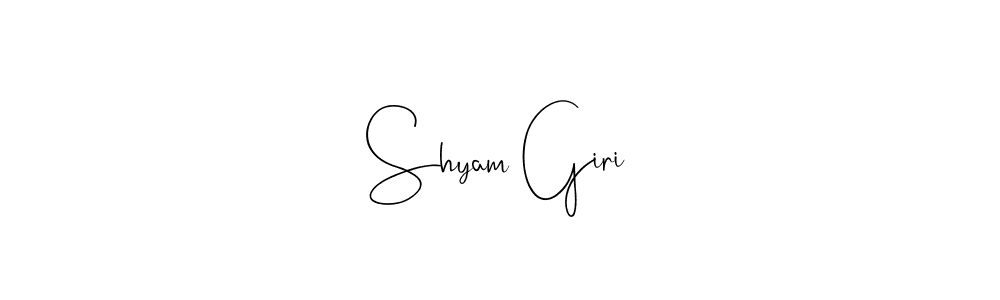 How to make Shyam Giri name signature. Use Andilay-7BmLP style for creating short signs online. This is the latest handwritten sign. Shyam Giri signature style 4 images and pictures png