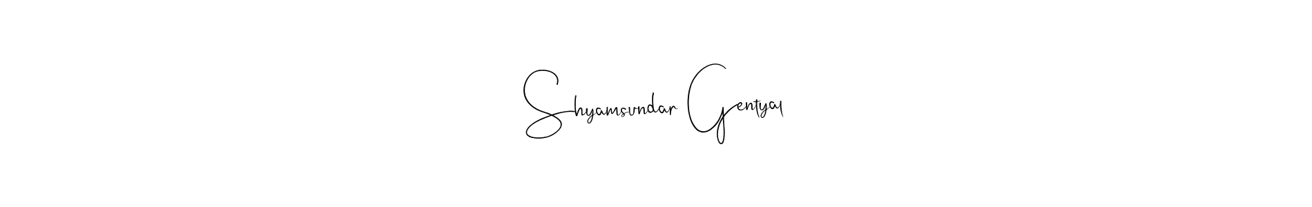 How to Draw Shyamsundar Gentyal signature style? Andilay-7BmLP is a latest design signature styles for name Shyamsundar Gentyal. Shyamsundar Gentyal signature style 4 images and pictures png
