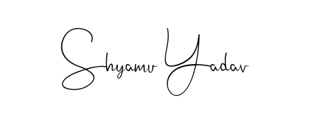 The Andilay-7BmLP font transforms the name Shyamu Yadav into an executive sign with sharp precision and distinguished character. Shyamu Yadav signature style 4 images and pictures png