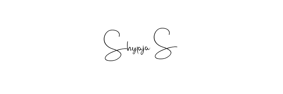 The best way (Andilay-7BmLP) to make a short signature is to pick only two or three words in your name. The name Shylaja S include a total of six letters. For converting this name. Shylaja S signature style 4 images and pictures png