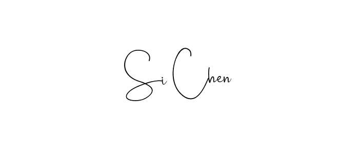 How to make Si Chen name signature. Use Andilay-7BmLP style for creating short signs online. This is the latest handwritten sign. Si Chen signature style 4 images and pictures png