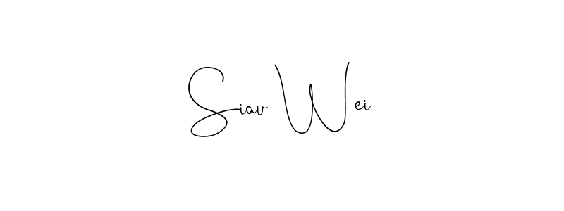 Make a beautiful signature design for name Siau Wei. Use this online signature maker to create a handwritten signature for free. Siau Wei signature style 4 images and pictures png