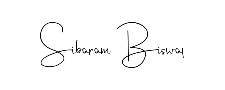 A sleek calligraphic signature for name Sibaram Biswal utilizing Andilay-7BmLP styling. Great for adding personal signatures to photos and art. Sibaram Biswal signature style 4 images and pictures png