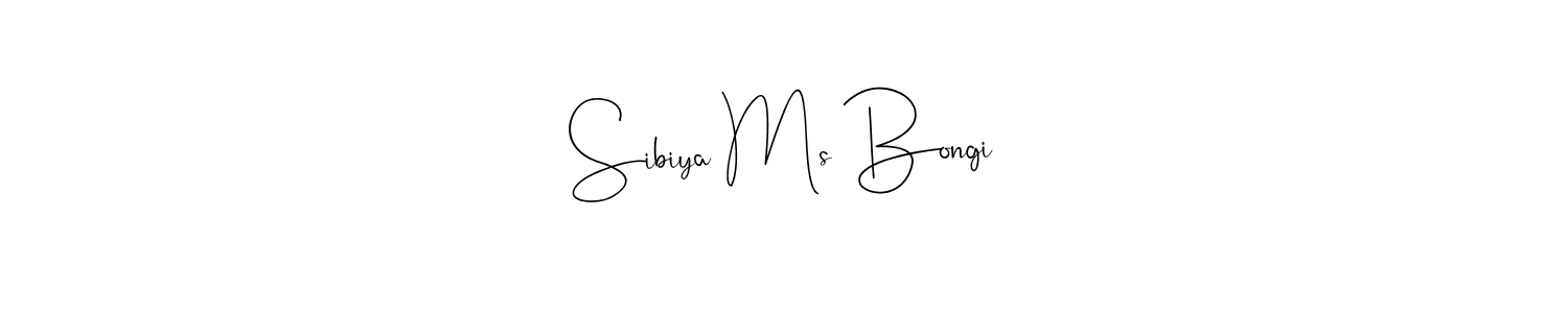 Use a signature maker to create a handwritten signature online. With this signature software, you can design (Andilay-7BmLP) your own signature for name Sibiya Ms Bongi. Sibiya Ms Bongi signature style 4 images and pictures png