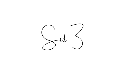 Create a beautiful signature design for name Sid 3. With this signature (Andilay-7BmLP) fonts, you can make a handwritten signature for free. Sid 3 signature style 4 images and pictures png