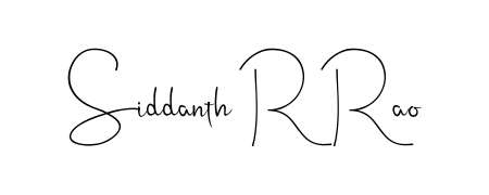 Achieve flawless digital penmanship with Siddanth R Rao name in Andilay-7BmLP font. The perfect tool for creating online signatures. Siddanth R Rao signature style 4 images and pictures png