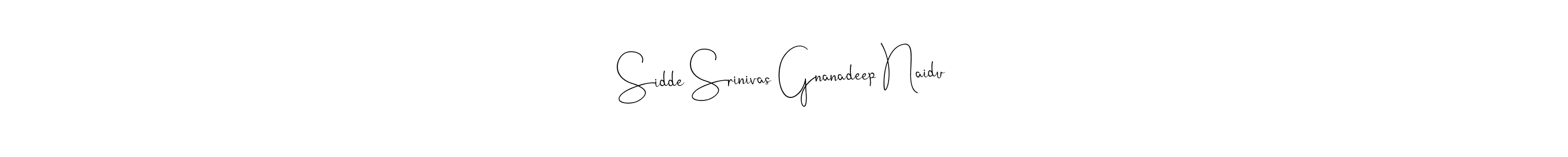 Design your own signature with our free online signature maker. With this signature software, you can create a handwritten (Andilay-7BmLP) signature for name Sidde Srinivas Gnanadeep Naidu. Sidde Srinivas Gnanadeep Naidu signature style 4 images and pictures png