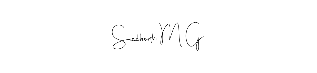 See photos of Siddharth M G official signature by Spectra . Check more albums & portfolios. Read reviews & check more about Andilay-7BmLP font. Siddharth M G signature style 4 images and pictures png