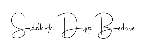 Give your name Siddhrth Dilip Bedase an exquisite flair with the Andilay-7BmLP script font. Ideal for contracts, resumes, and formal letterheads. Siddhrth Dilip Bedase signature style 4 images and pictures png