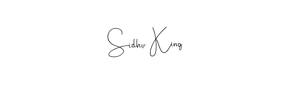 Use a signature maker to create a handwritten signature online. With this signature software, you can design (Andilay-7BmLP) your own signature for name Sidhu King. Sidhu King signature style 4 images and pictures png