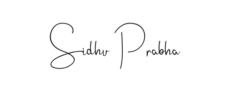 Designed for modern professionals: Sidhu Prabha name signature crafted with Andilay-7BmLP script. Ready for digital PDF workflows. Sidhu Prabha signature style 4 images and pictures png