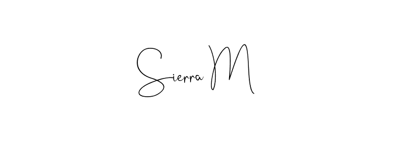 Sierra M stylish signature style. Best Handwritten Sign (Andilay-7BmLP) for my name. Handwritten Signature Collection Ideas for my name Sierra M. Sierra M signature style 4 images and pictures png
