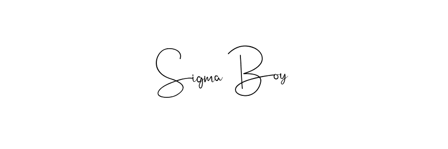 Sigma Boy stylish signature style. Best Handwritten Sign (Andilay-7BmLP) for my name. Handwritten Signature Collection Ideas for my name Sigma Boy. Sigma Boy signature style 4 images and pictures png