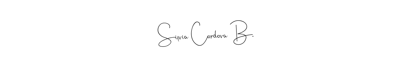 See photos of Silvia Cordova B. official signature by Spectra . Check more albums & portfolios. Read reviews & check more about Andilay-7BmLP font. Silvia Cordova B. signature style 4 images and pictures png