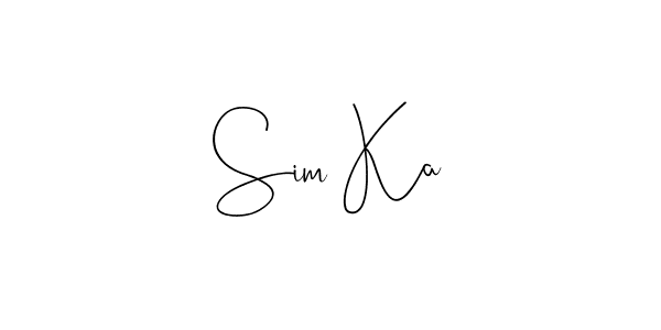 How to make Sim Ka signature? Andilay-7BmLP is a professional autograph style. Create handwritten signature for Sim Ka name. Sim Ka signature style 4 images and pictures png