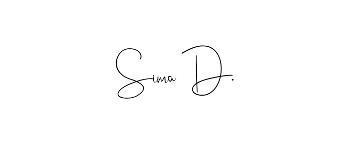Make a beautiful signature design for name Sima D.. Use this online signature maker to create a handwritten signature for free. Sima D. signature style 4 images and pictures png