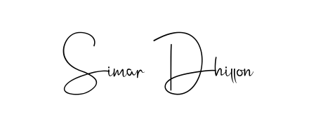 It looks like you need a new signature style for name Simar Dhillon. Design unique handwritten (Andilay-7BmLP) signature with our free signature maker in just a few clicks. Simar Dhillon signature style 4 images and pictures png