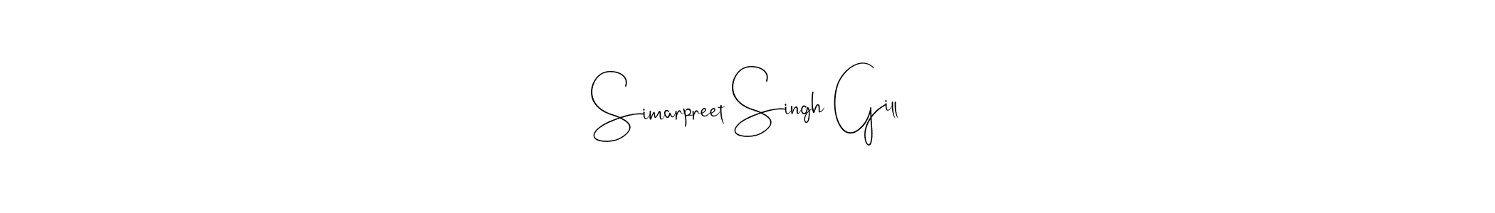 Make a beautiful signature design for name Simarpreet Singh Gill. With this signature (Andilay-7BmLP) style, you can create a handwritten signature for free. Simarpreet Singh Gill signature style 4 images and pictures png