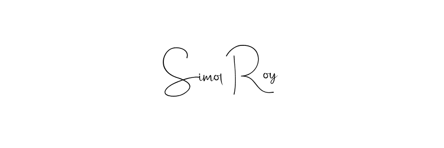 Similarly Andilay-7BmLP is the best handwritten signature design. Signature creator online .You can use it as an online autograph creator for name Simol Roy. Simol Roy signature style 4 images and pictures png