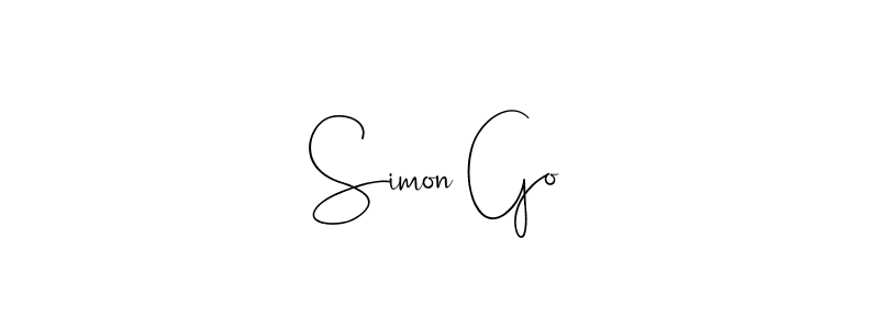 Make a beautiful signature design for name Simon Go. With this signature (Andilay-7BmLP) style, you can create a handwritten signature for free. Simon Go signature style 4 images and pictures png