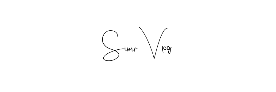 Make a beautiful signature design for name Simr Vlog. Use this online signature maker to create a handwritten signature for free. Simr Vlog signature style 4 images and pictures png