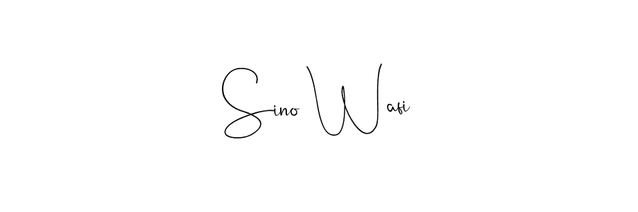 if you are searching for the best signature style for your name Sino Wafi. so please give up your signature search. here we have designed multiple signature styles  using Andilay-7BmLP. Sino Wafi signature style 4 images and pictures png