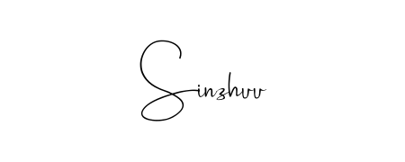 Create a personalized artistic stamp with Sinzhuu in Andilay-7BmLP font. Perfect for visual artists, designers, and influencers. Sinzhuu signature style 4 images and pictures png