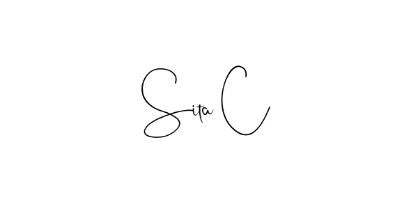 Sita C stylish signature style. Best Handwritten Sign (Andilay-7BmLP) for my name. Handwritten Signature Collection Ideas for my name Sita C. Sita C signature style 4 images and pictures png