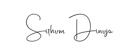 A classic penmanship look for Sithum Dinuja. The Andilay-7BmLP font brings timeless elegance and confidence to every signed document. Sithum Dinuja signature style 4 images and pictures png