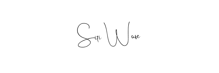 This is the best signature style for the Siti Wafe name. Also you like these signature font (Andilay-7BmLP). Mix name signature. Siti Wafe signature style 4 images and pictures png
