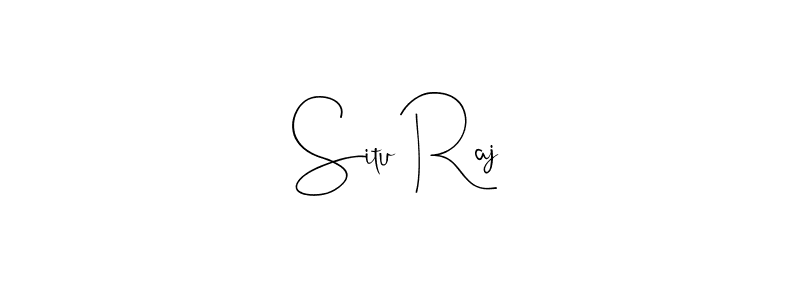 How to make Situ Raj name signature. Use Andilay-7BmLP style for creating short signs online. This is the latest handwritten sign. Situ Raj signature style 4 images and pictures png