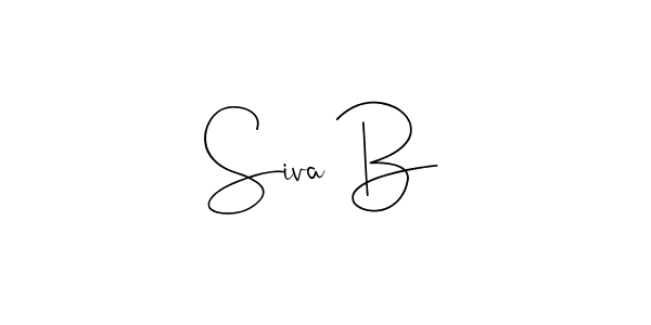 Also we have Siva B name is the best signature style. Create professional handwritten signature collection using Andilay-7BmLP autograph style. Siva B signature style 4 images and pictures png