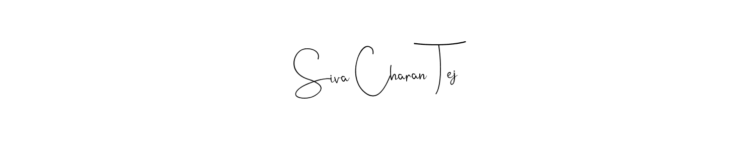 Make a short Siva Charan Tej signature style. Manage your documents anywhere anytime using Andilay-7BmLP. Create and add eSignatures, submit forms, share and send files easily. Siva Charan Tej signature style 4 images and pictures png