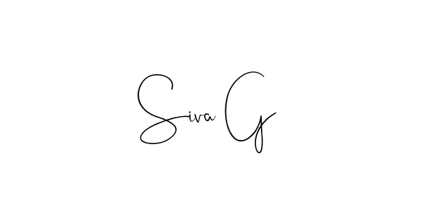 How to make Siva G name signature. Use Andilay-7BmLP style for creating short signs online. This is the latest handwritten sign. Siva G signature style 4 images and pictures png