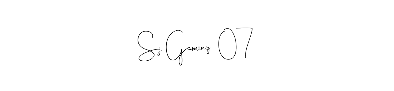 It looks lik you need a new signature style for name Sj Gaming  07. Design unique handwritten (Andilay-7BmLP) signature with our free signature maker in just a few clicks. Sj Gaming  07 signature style 4 images and pictures png